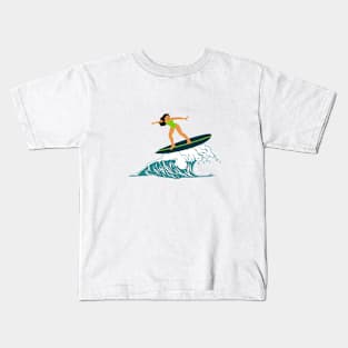 Surfing Women Kids T-Shirt